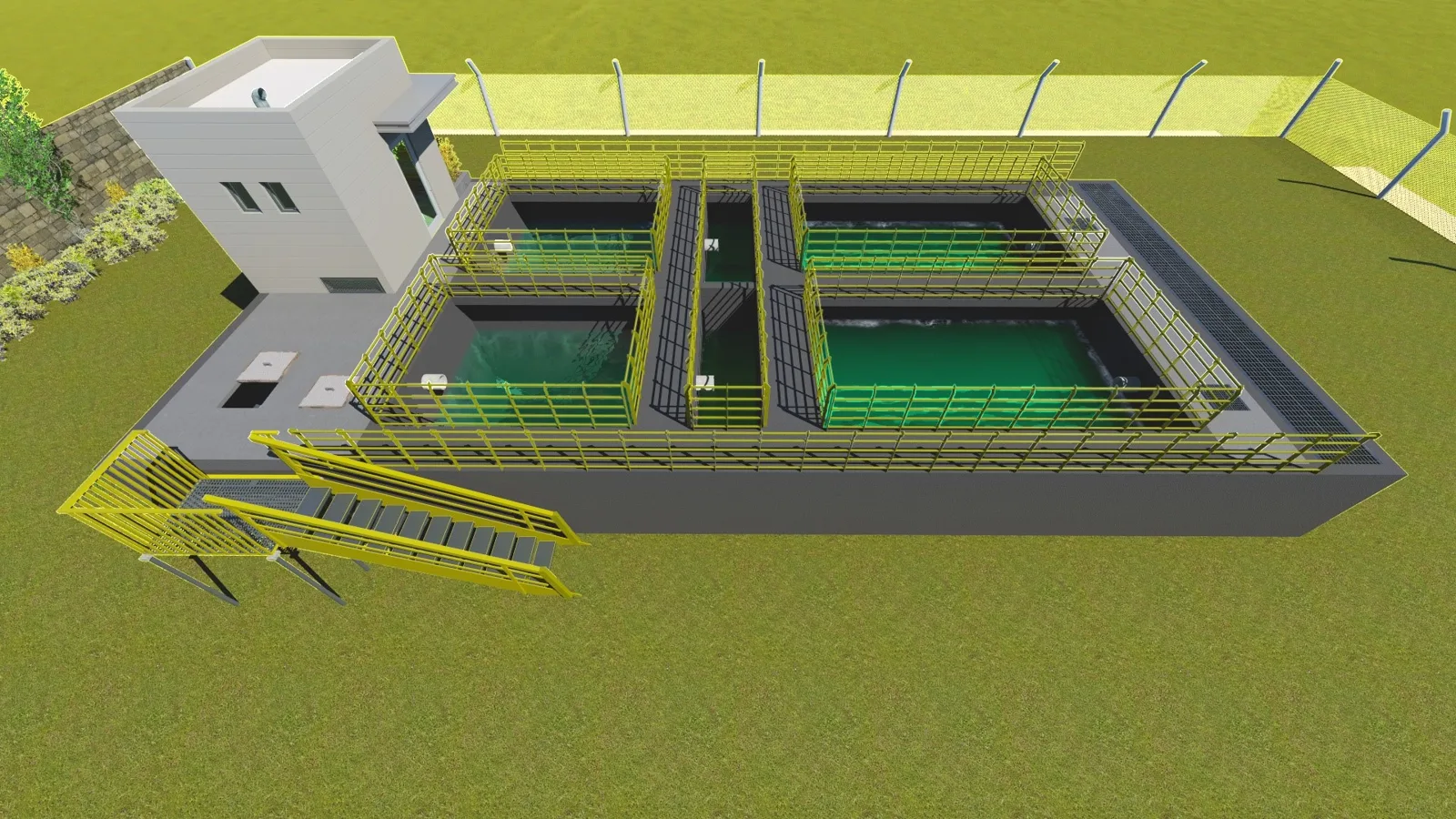 Proyecto de PTAR de concreto en 3D