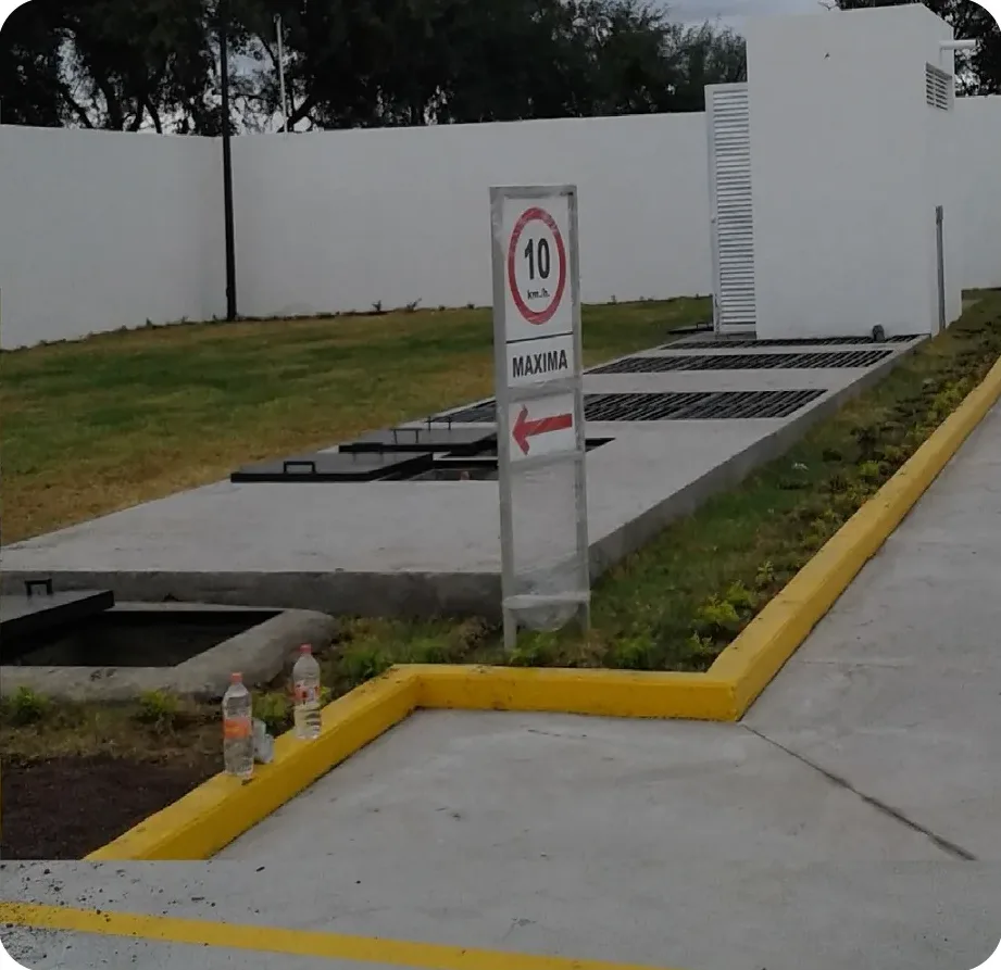 Planta de tratamiento de agua residual de concreto